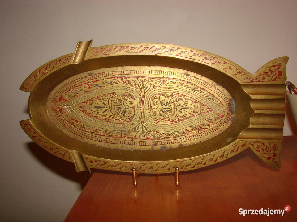 Ryba mosiężna indyjska popielniczka Pruszcz Gdański