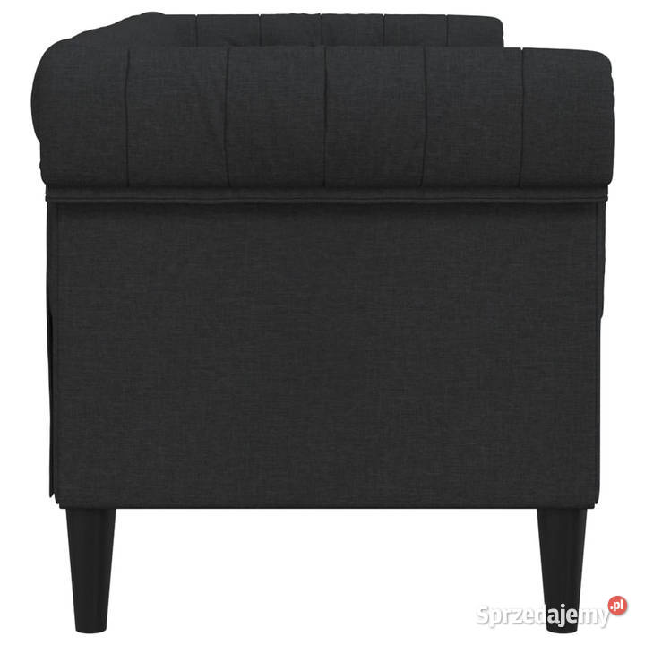 Sofa Chesterfield dwuosobowa czarna obita mazowieckie Warszawa