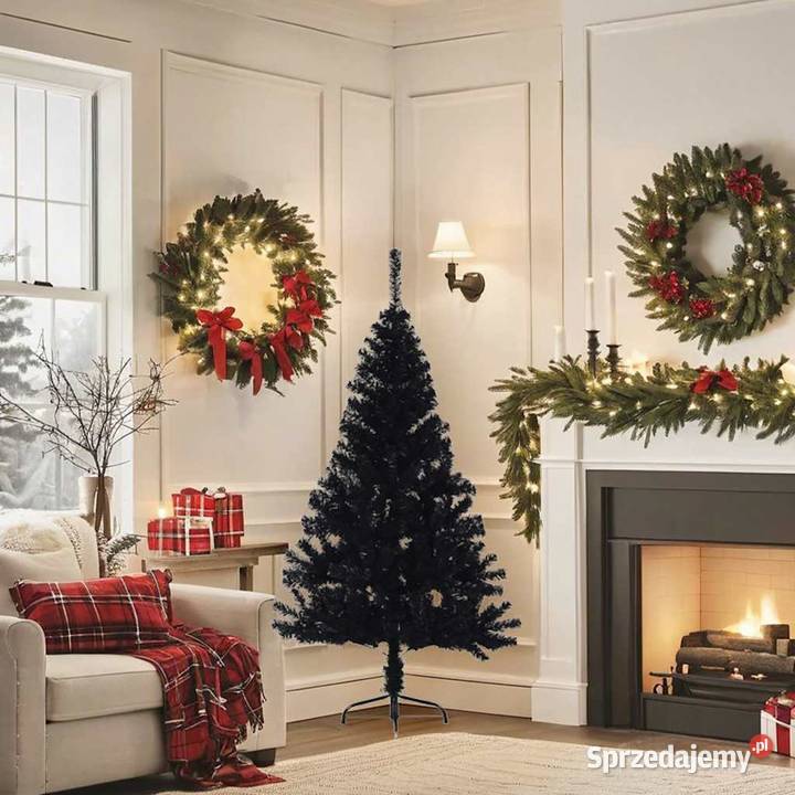 vidaXL Sztuczna choinka połówka ze stojakiem mazowieckie Warszawa