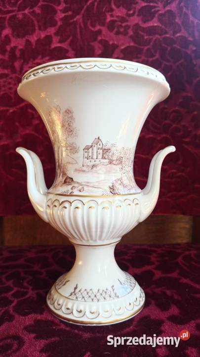 Amfora wazon Bareuther Waldssasen Bavaria Porcelana i szkło