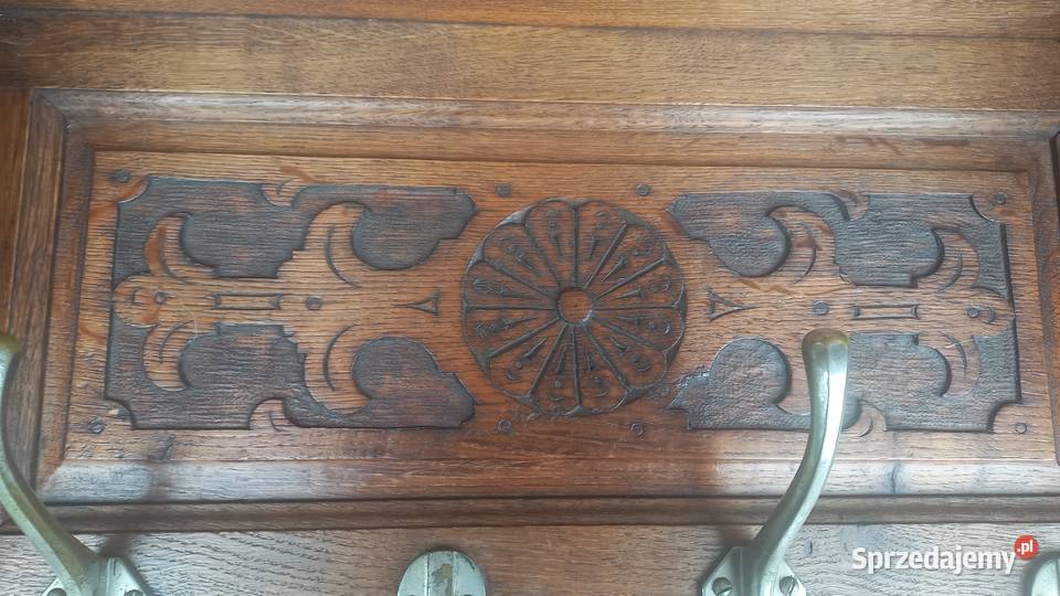 Wieszak dębowy z półką bciężki wiszący ścienny Meble zachodniopomorskie Gawroniec