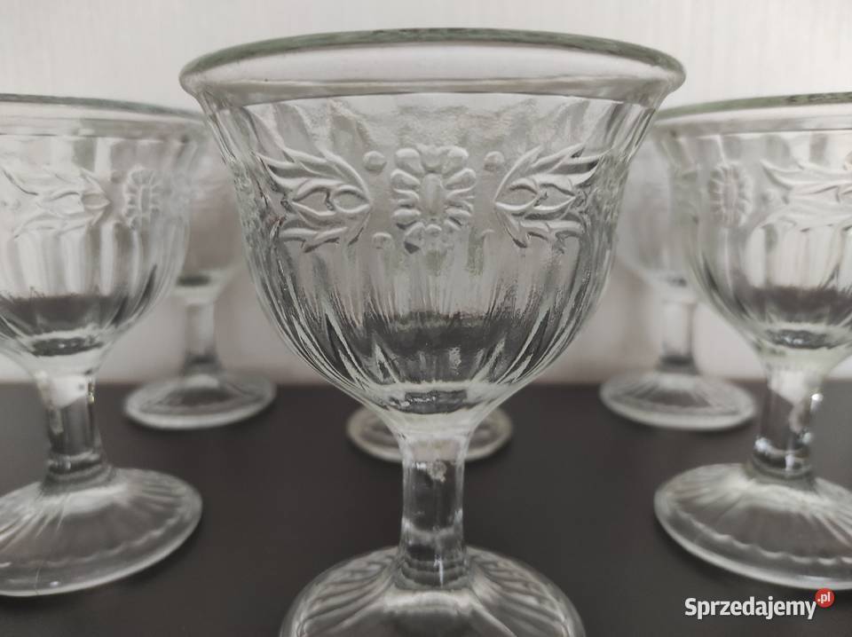 Kielichy puchary stare szkło Ząbkowice PRL Nowe podlaskie Białystok