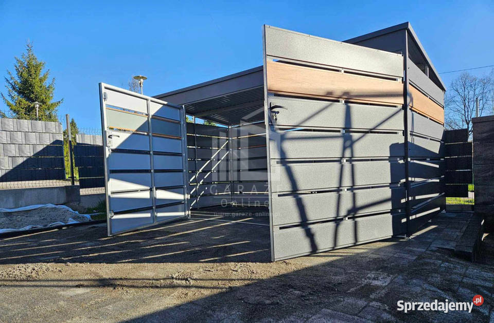 Wiata śmietnikowa 4x21m Antracyt jasny orzech Olsztyn