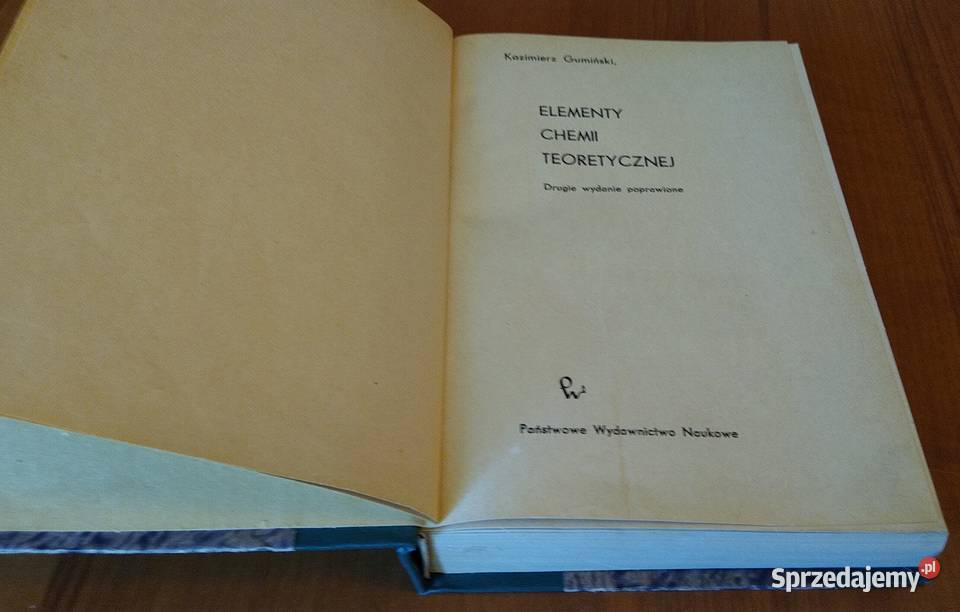 Elementy chemii teoretycznej Kazimierz Gumiński Gdańsk