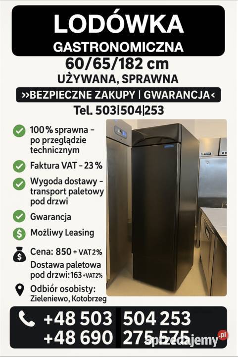 Lodówka gastronomiczna 60182 FV Gwarancja Kołobrzeg