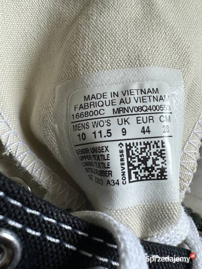 Converse Run Star Hike Hi 166800C Black White r Wrocław