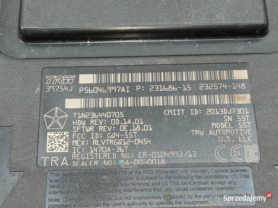 MODUŁ P56046997AI Jeep Cherokee V 2014 Rok produkcji 2014