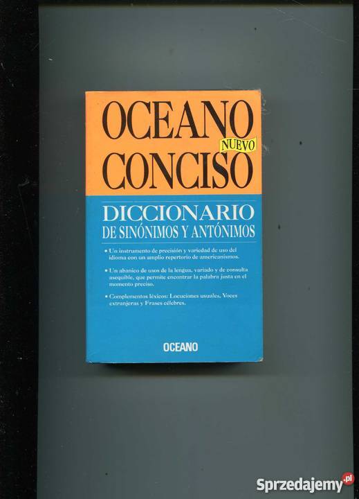 Oceano Conciso Diccionario de sinonimos y Rok wydania 1995 Szczecin