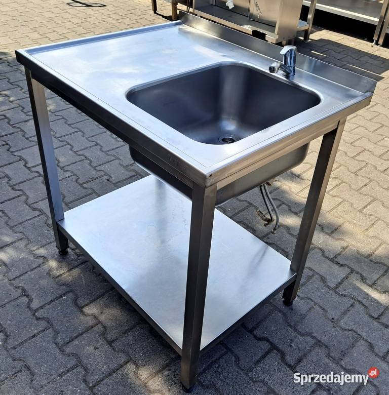 ZLEW 1 KOMOROWY Z PÓŁKĄ DORA METAL 907085 M799N Nowe Skalmierzyce