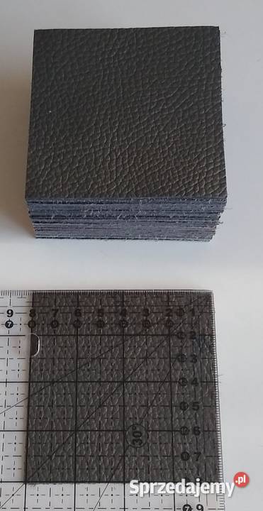 Skóra Kwadrat 8 x 8 30 sztuk Licowa Włoska Szary pomorskie Gdańsk