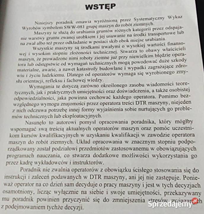 Operator maszyn do robót ziemnych Maciej Rewal