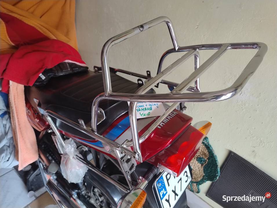 Bagażnik Yamaha chromowany tylny plus boczne Bagażniki, stelaże i oparcia Krotoszyn sprzedam