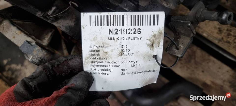 SILNIK SŁUPEK FORD GALAXY 19 TDI 115 SHARAN osobowe Lipno sprzedam