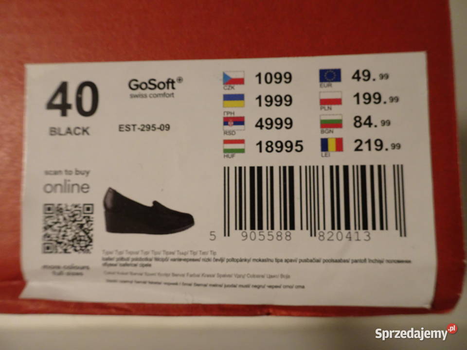 czarne półbuty na koturnie Go Soft rozmiar 40 Warszawa