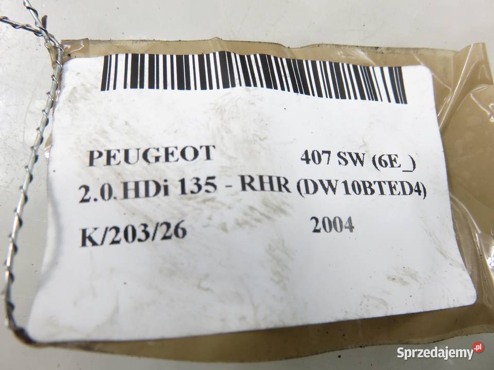CHŁODNICA WODY PEUGEOT 407 SW 20 HDi 2002112 osobowe małopolskie
