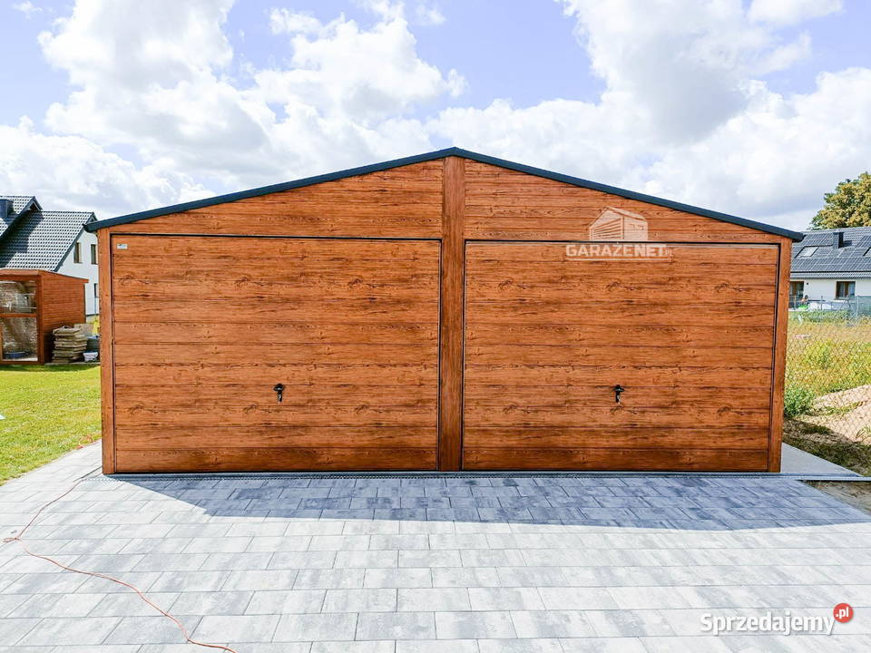 GARAŻ BLASZANY 6m x 5m DWUSPAD 2X BRAMA ORZECH Łapanów sprzedam