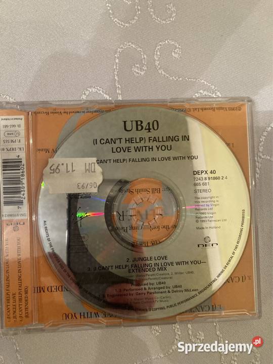 Płyta CD Single UB40 I Cant Help Falling In Love Kultura i Rozrywka Czerwionka-Leszczyny