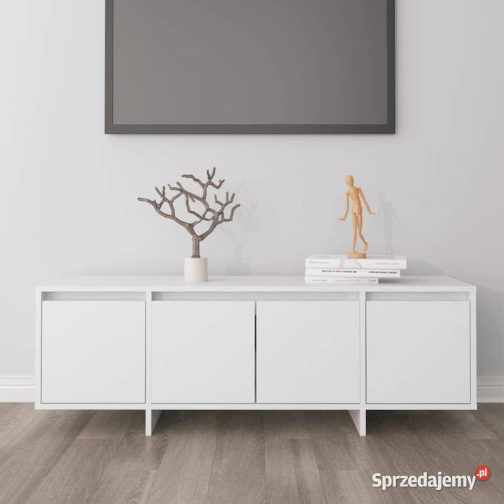 Szafka pod TV biała 120x30x405 materiał Meble