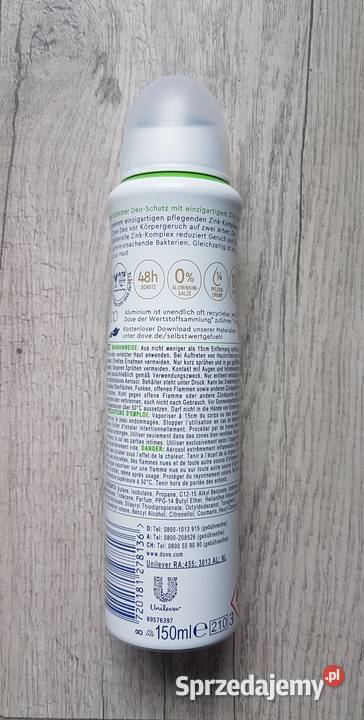 Dove dezodorant w sprayu o zapachu ogórka z Chrzanów sprzedam