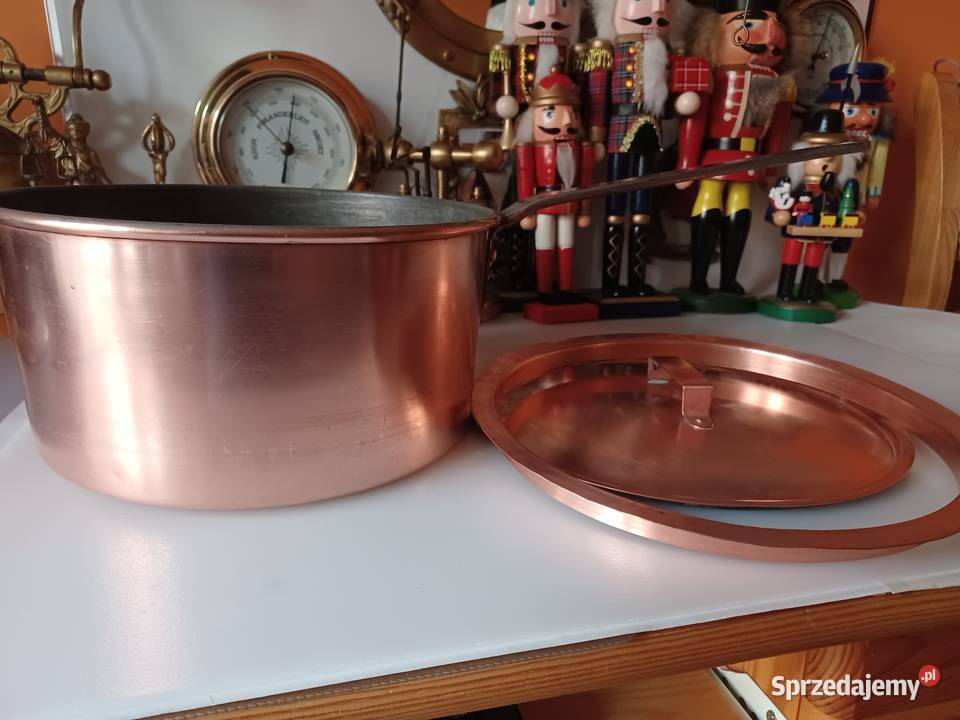 Skandynawski sygnowany rondel miedziany 5l Poznań