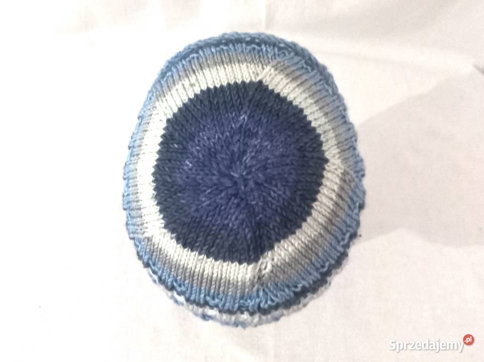 Czapka paski Niebieska r LXXL Unisex NOWA Nakrycia głowy Białystok
