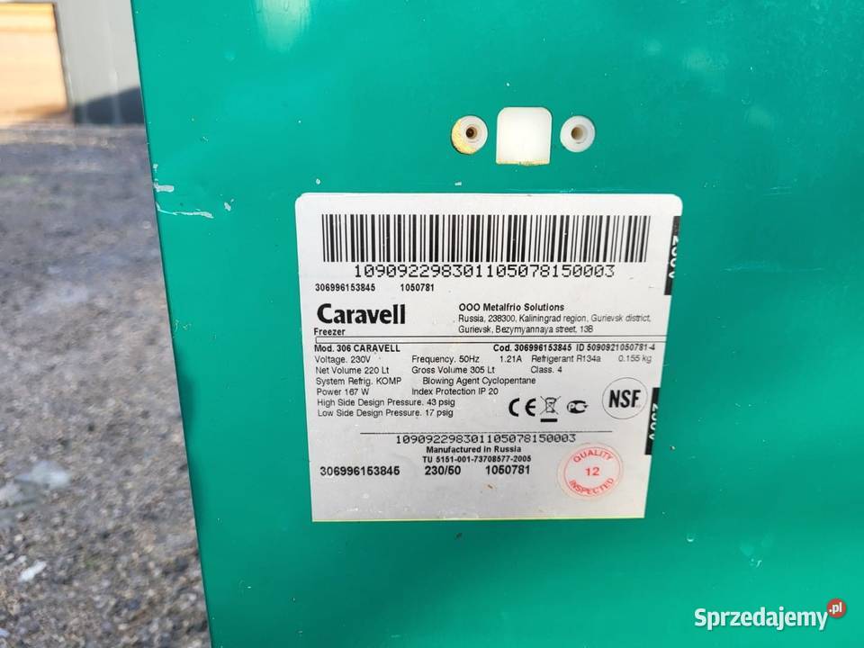 Zamrażarka skrzyniowa sprawna z szybą Mstów