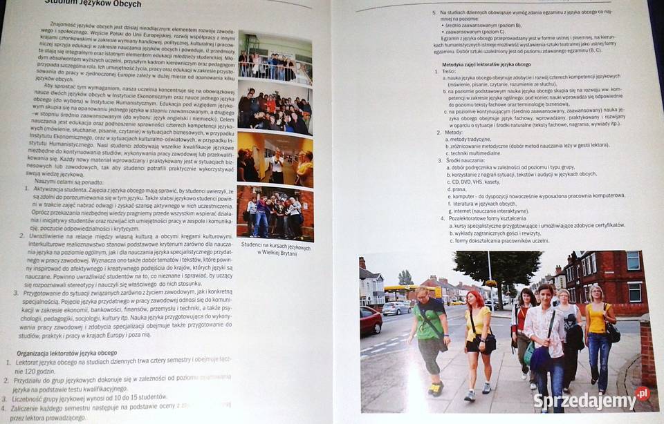 V lecie państwowej Wyższej Szkoły Zawodowej w lubelskie Chełm sprzedam