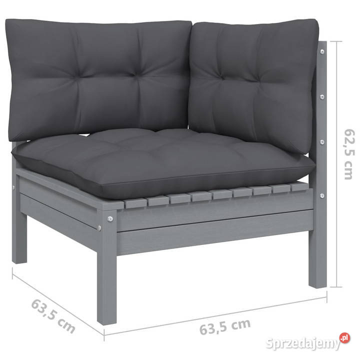 2osobowa sofa ogrodowa z antracytowymi Krzesła ogrodowe Warszawa