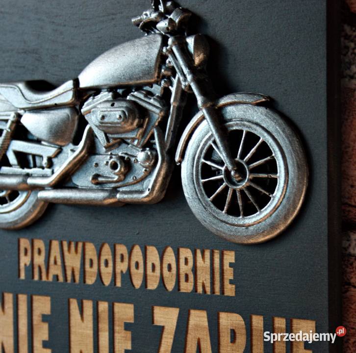 Tabliczka Plakat 3D Motocyklisty Dzień bez Dębica sprzedam