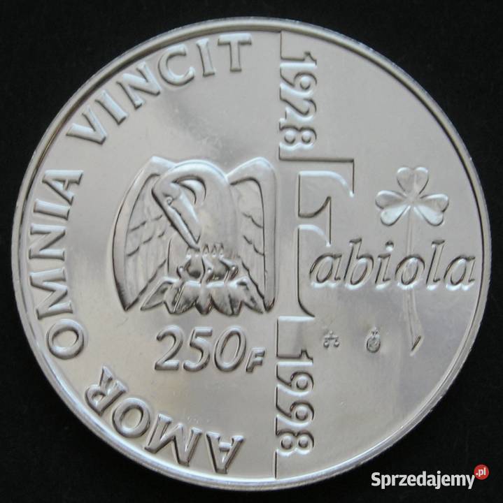 BELGIA 250 FRANKÓW 1998 PARA KRÓLEWSKA SREBRO Łódź