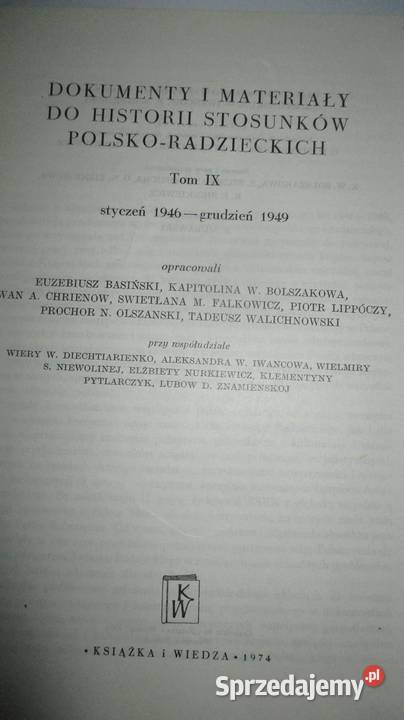 Stosunki polsko radzieckie dokumenty dyplomacja Książki naukowe i popularnonaukowe