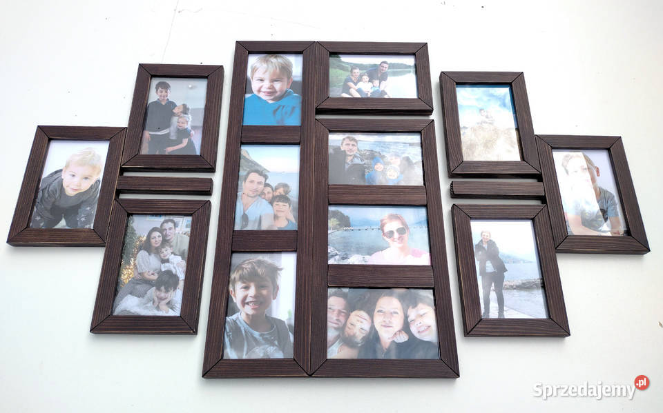 Drewniana Multirama Ramka na 13 zdjęć 10x15 Kraków