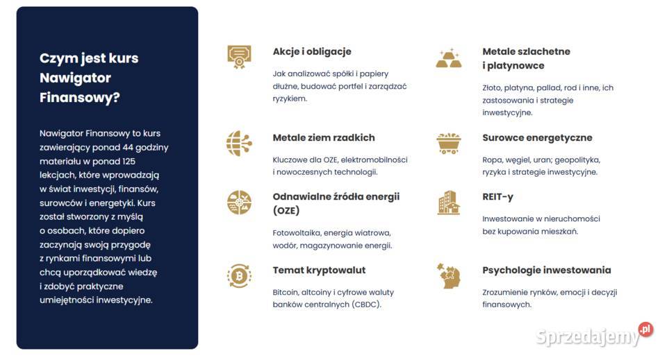 KURS EDUKACJI FINANSOWEJ Nawigator Finansowy Warszawa