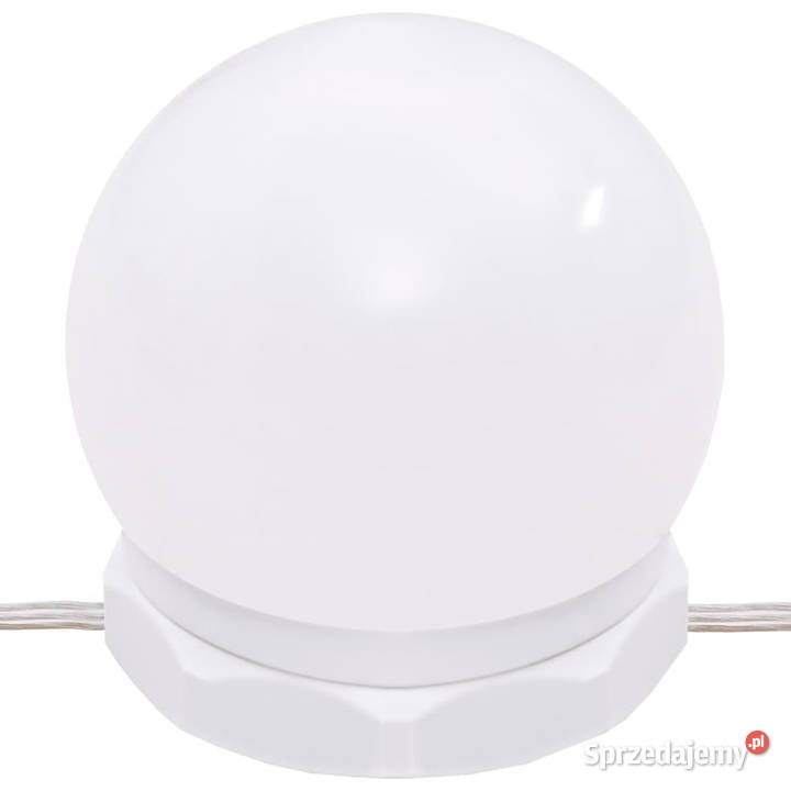 Toaletka z oświetleniem LED i szafką biała