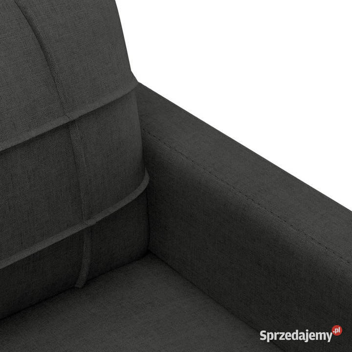 Sofa 2osobowa czarna 140 tapicerowana tkaniną mazowieckie Warszawa