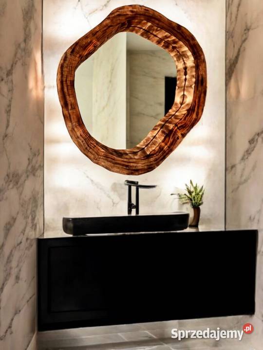 Okrągłe dekoracyjne lustra z drewna nowoczesna podkarpackie Rzeszów