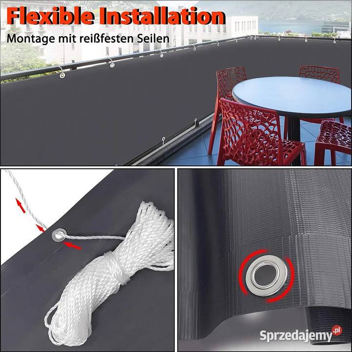 osłona balkonowa mata zaciemniająca 09x6m lubelskie Zamość