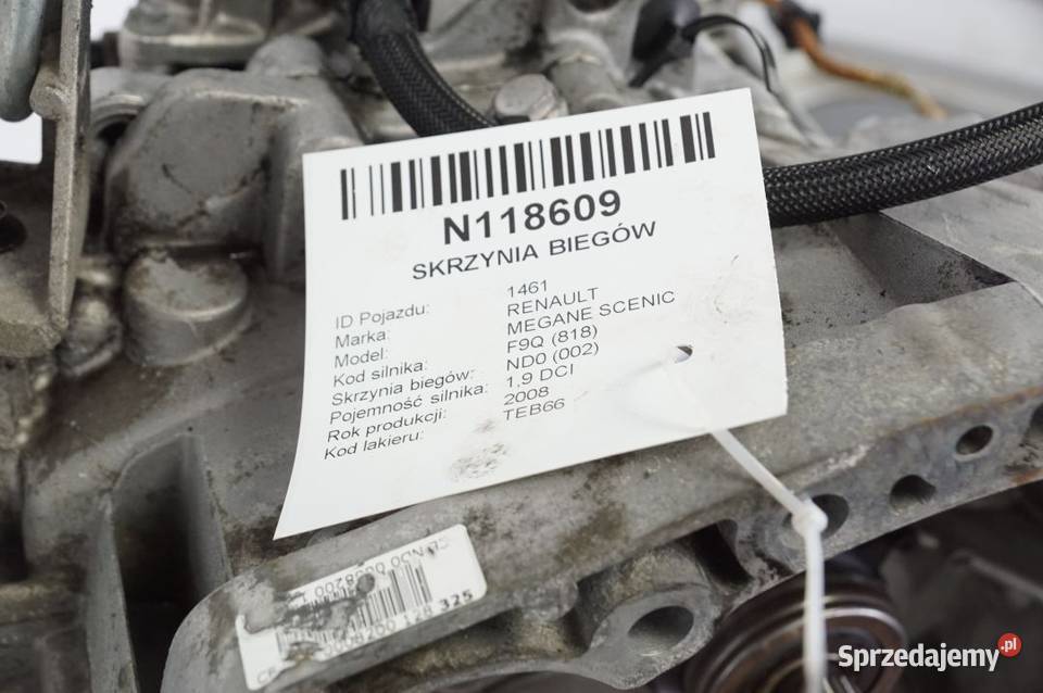SKRZYNIA BIEGÓW RENAULT SCENIC II NDO 002 NDO002