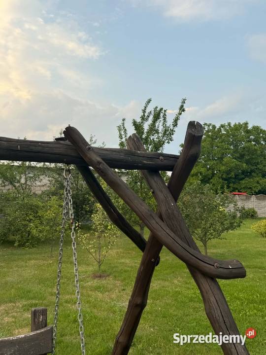 Huśtawka ogrodowa drewniana Zrąbiec sprzedam