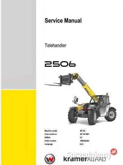 Kramer 2506 ładowarka instrukcja naprawy Kielce sprzedam