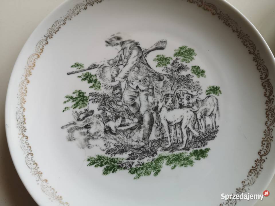 Dwa talerze myśliwskie vintage