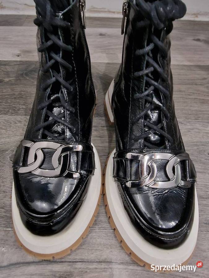 Botki Czarny Lakier 36 śląskie Żywiec