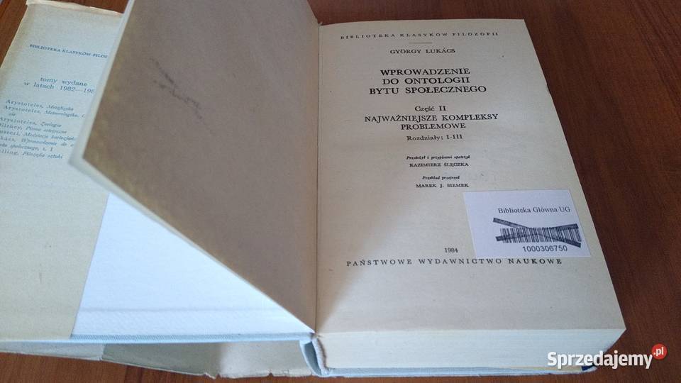 Wprowadzenie do ontologii bytu społecznego 21 Rok wydania 1984 Gdańsk