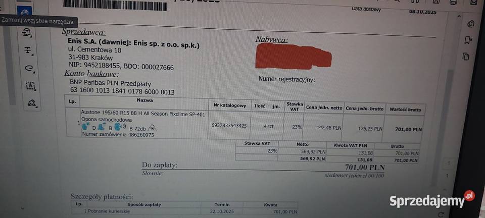 koła aluminiowe z nowymi oponami wielosezonowymi Lublin