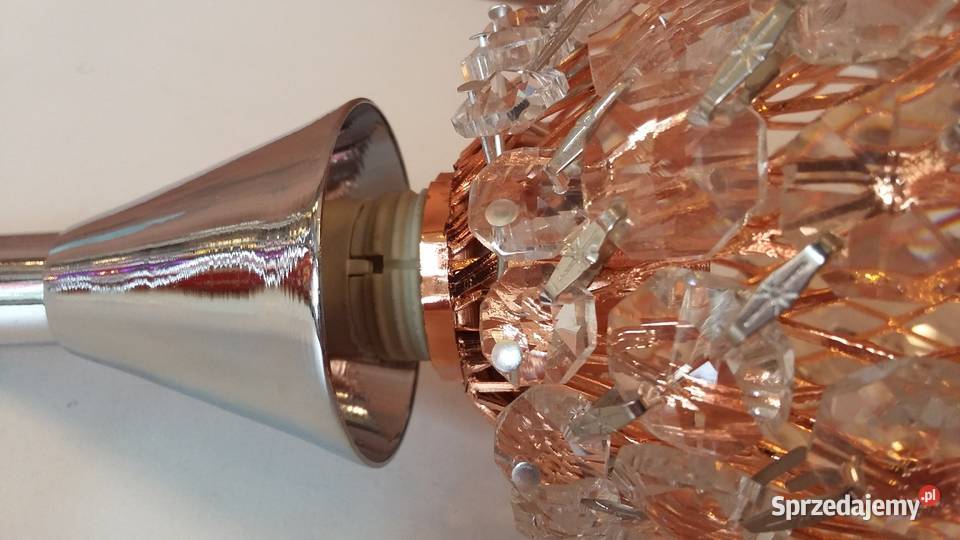 Klosz do lampy metalowy koszyczek G9 kryształki Warszawa