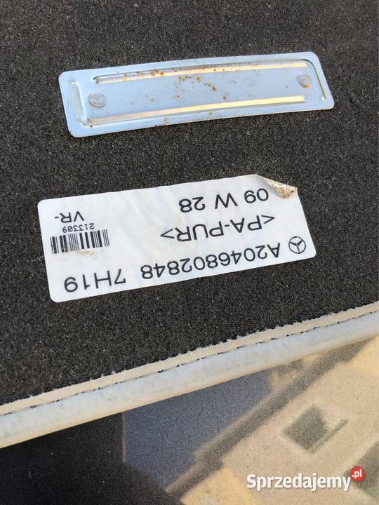 Dywaniki mercedes w204 welur oryginalne