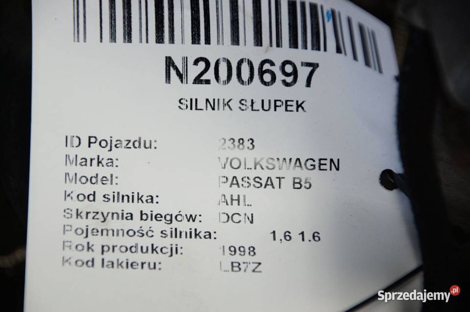 SILNIK SŁUPEK VOLKSWAGEN PASSAT B5 AEB Motoryzacja kujawsko-pomorskie