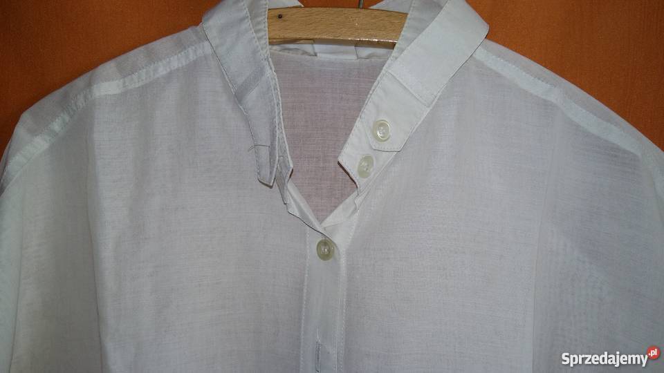 Bawełniana koszulka z krótkim rękawem Bez wzoru Bluzki i koszule Łódź