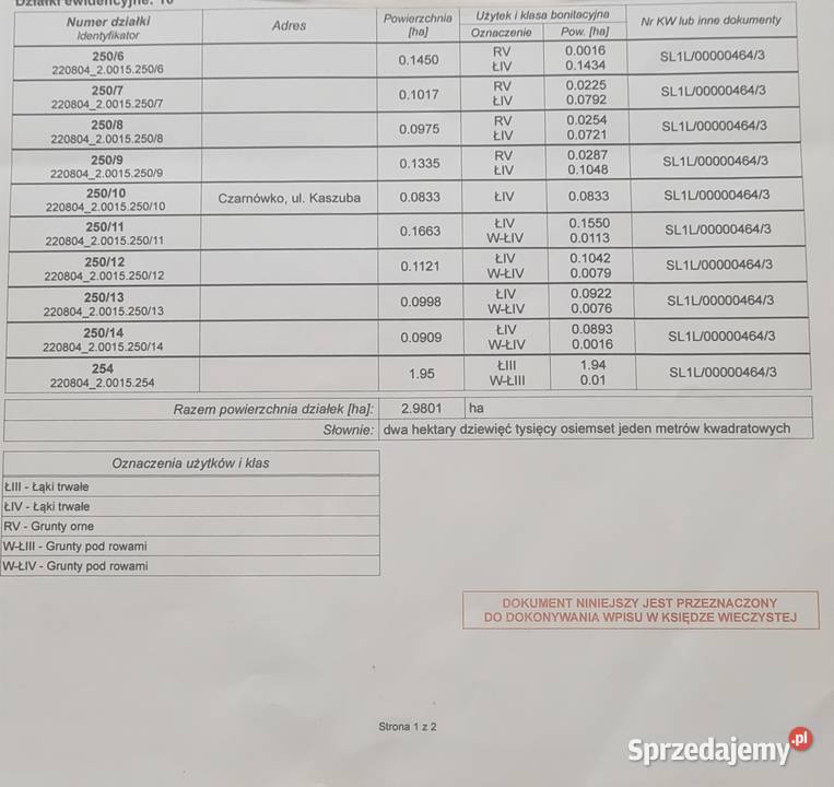 Sprzedam działki budowlane Lęborka Czarnówko pomorskie Sierakowice