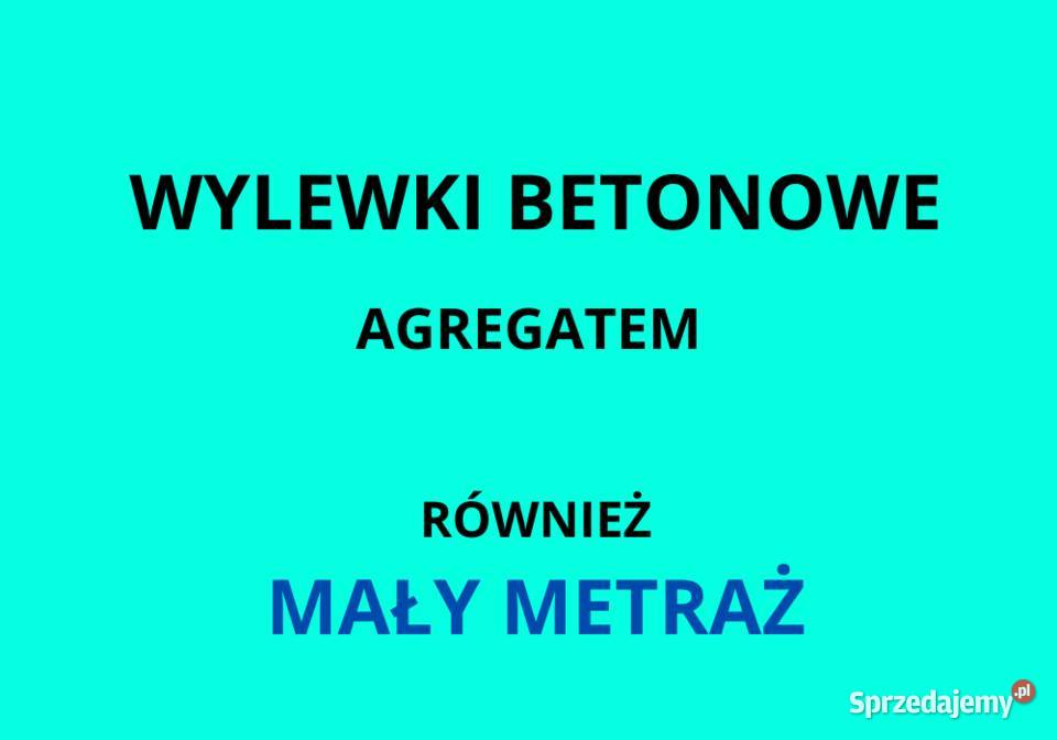 Wylewki maszynowe agregatem mixokret betonowe Warszawa